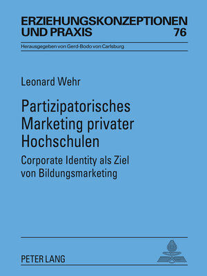 cover image of Partizipatorisches Marketing privater Hochschulen